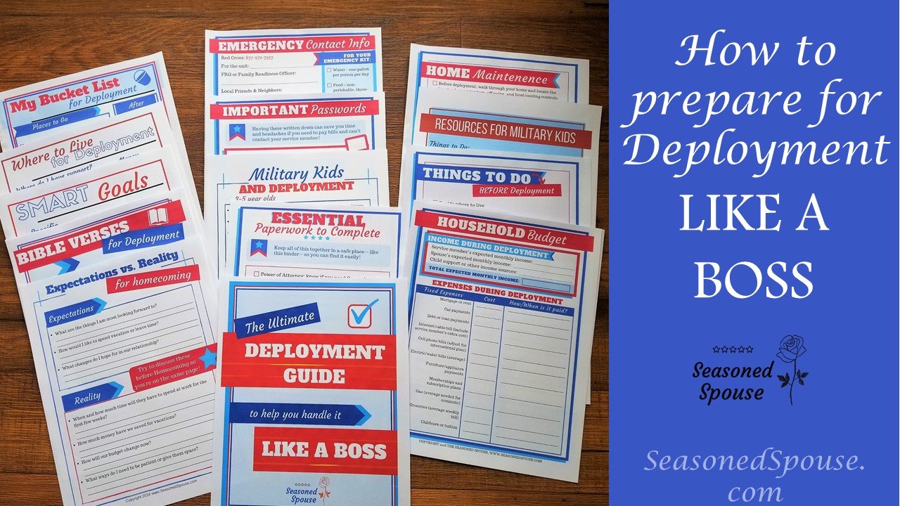 Pre-Deployment Checklist for Military Spouses ~ The Seasoned Spouse